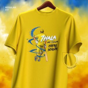 'Thala for a Reason Every Season' Graphic Cricket Fan T-Shirt